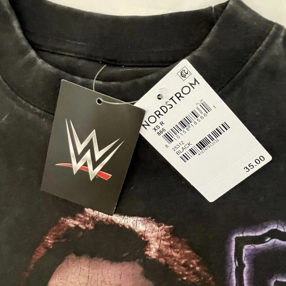WWE Undertaker‎ Washed Black T-Shirt Size X-Small Never Worn NWT